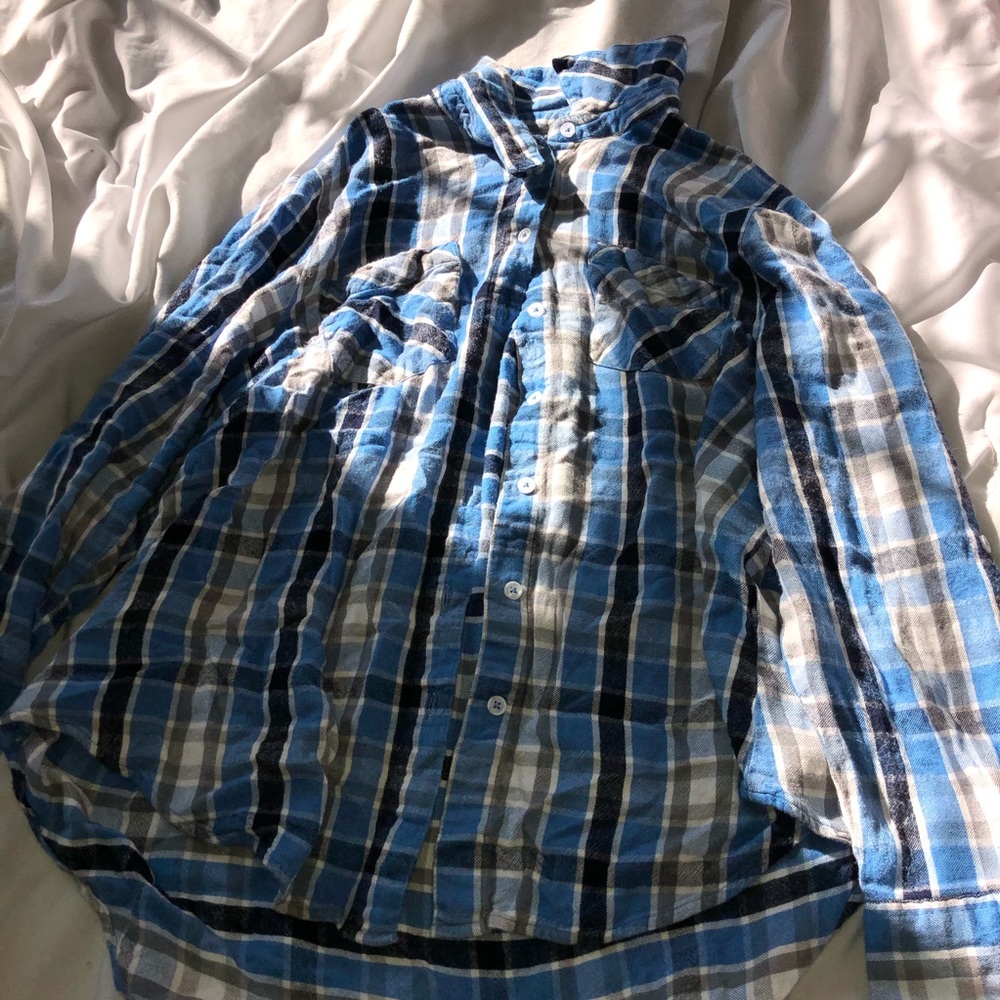 Lane Bryant Blue and Black Flannel